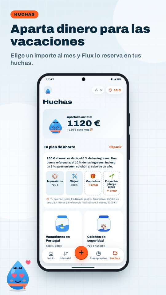 Huchas que se llenan como tarros de agua.